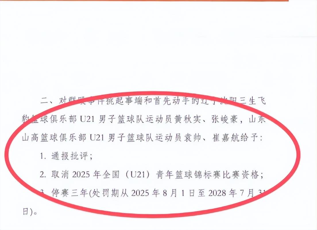 九游娱乐官网入口-辽宁山东U21处罚结果:4人被停赛三年取消两队比赛资格